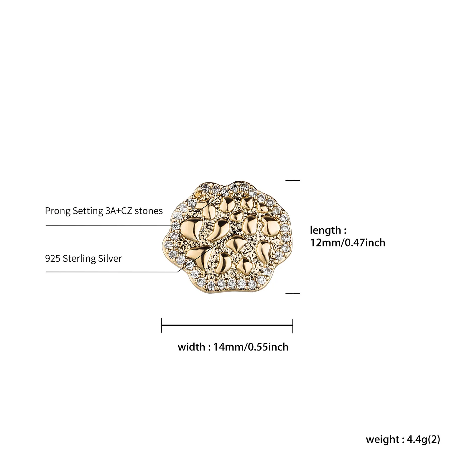 GUCY Flower Shape Zirconia Earrings Sparkle Bling Women Micro Paved Earring AAAA Cubic Zircon Fashion Jewelry Gift