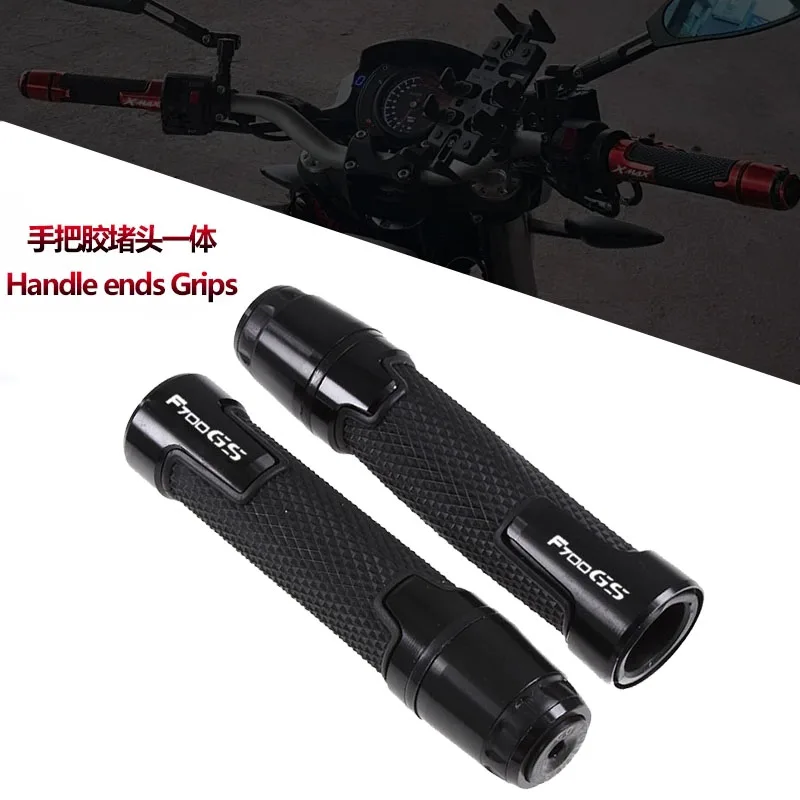 Logotipo f700gs para bmw f700 gs f 700 gs nova motocicleta 7/8 ''22mm botões anti-skid scooter lidar com extremidades apertos barra mão guiador
