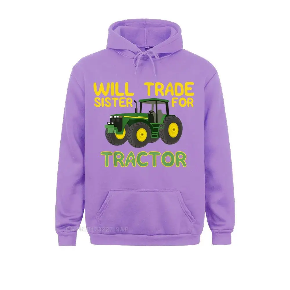 Will Trade Sister For Tractor Funny Farmer Shirts Slim Fit Men's Sweatshirts Customized Hoodies Moto Biker Hoods Autumn