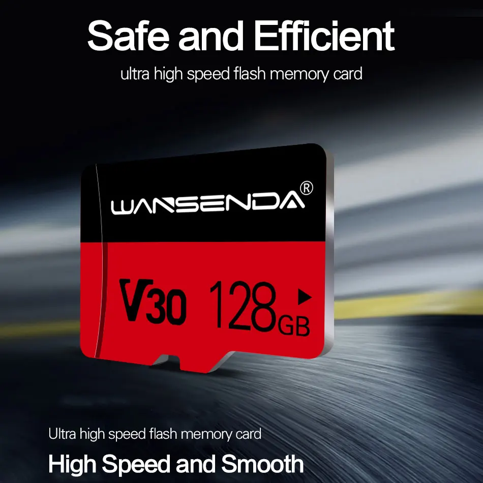 WANSENDA Memory Card 128GB 64GB 32GB 16GB 8GB Mini TF Card V30 V10 High Speed Mini Flash Card  for Phone/Camera