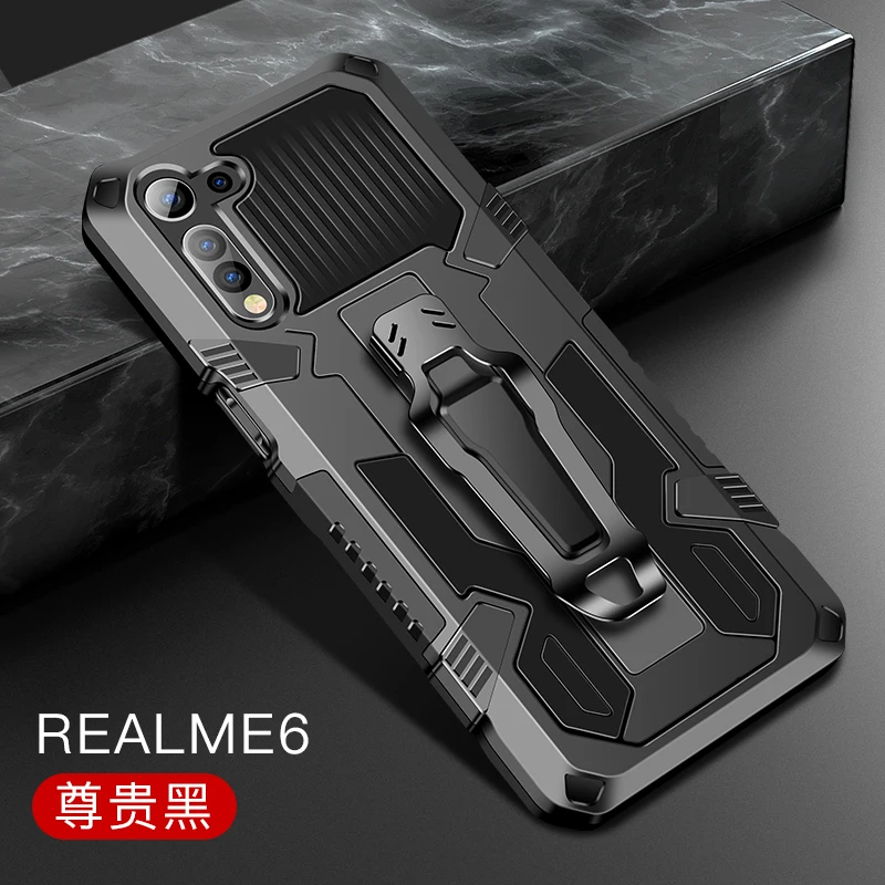 Противоударный бронированный чехол для OPPO Realme 6, зажим для ремня, чехол для телефона Realme 6I, чехол RMX2001
