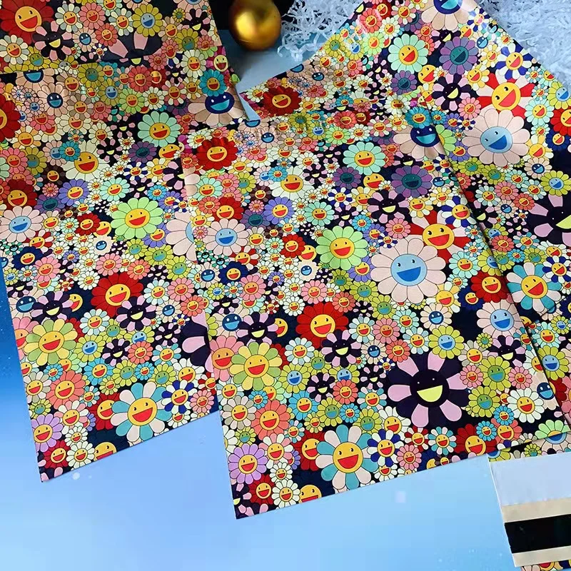 50 unids/lote de bolsas de mensajería con patrón Floral, bolsas de almacenamiento para correo, bolsas impermeables con sello autoadhesivo, paquetes