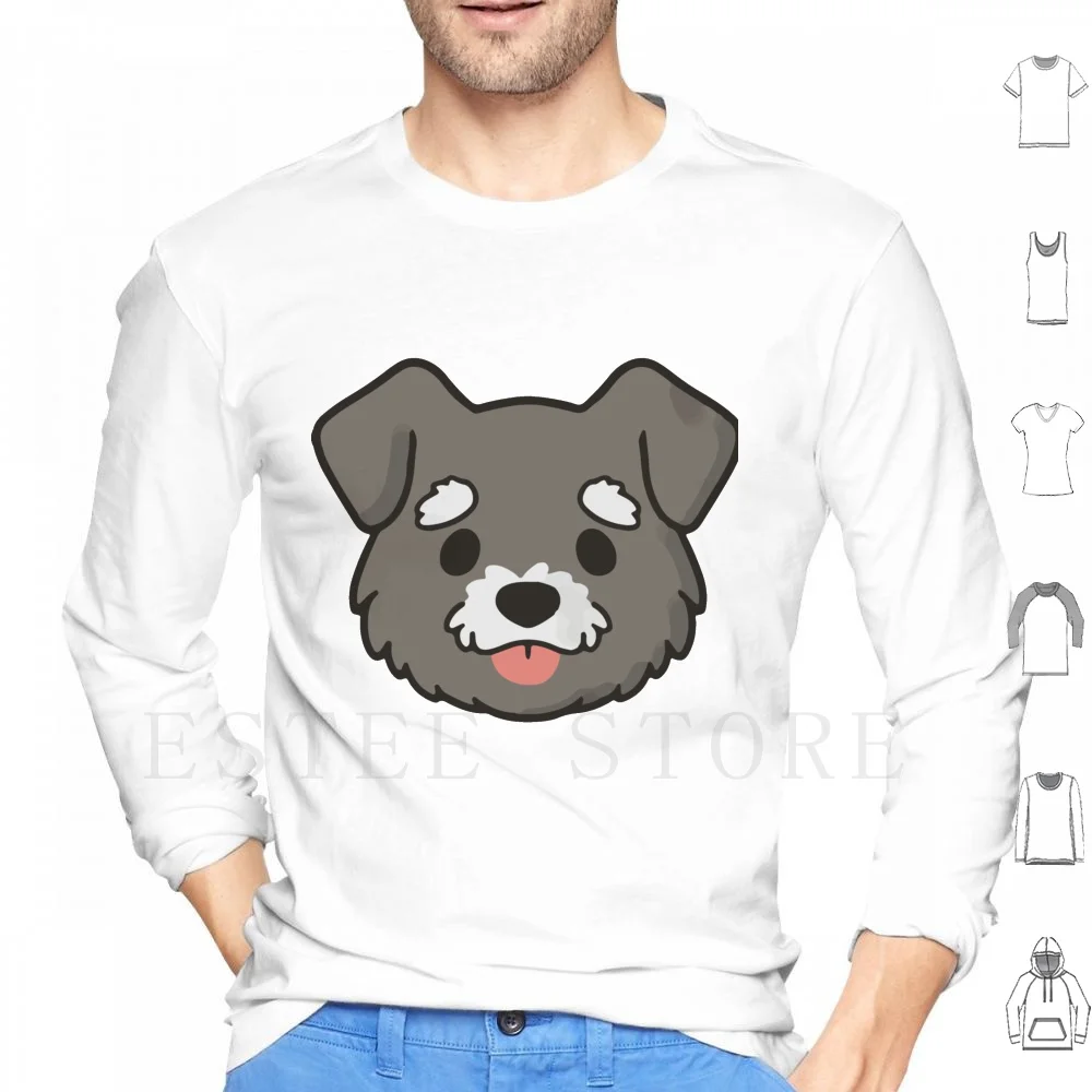 Schnauzer cara sudaderas con capucha Schnauzer perro barba cara lengua ojo oreja lindo Doggo Doge Pup Puppers cachorro estándar gigante