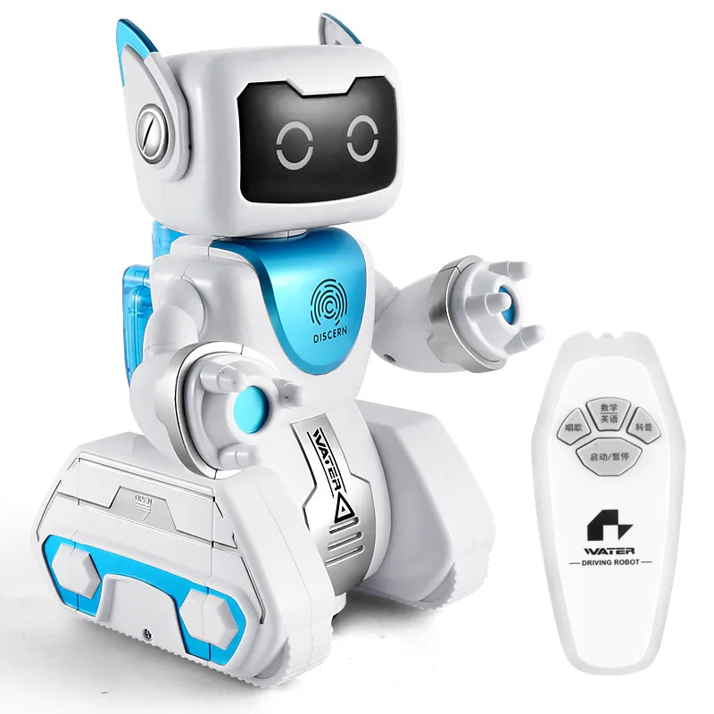 Water And Electric Mix RC Robot Fingerprint Recognition Touch Sensing Obstacle Avoidance Sing And Dance Flash Eye RC Toy For Kid