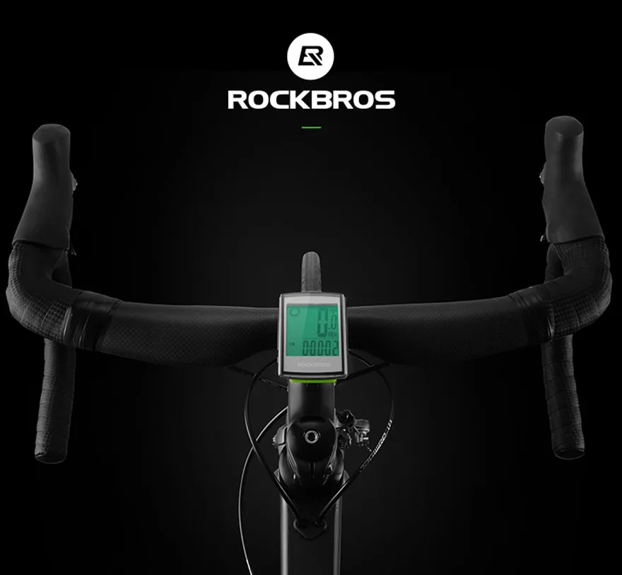 ROCKBROS Bicycle Computer Bike Wireless Computer Cycling Waterproof Wireless Speedometer Stopwatch LED Display Digital Computer