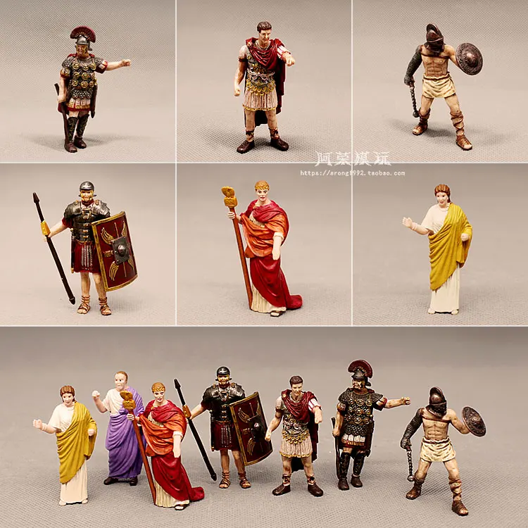 Medieval Rome Castle Knight Miniature Spartan Warriors Crusader Cavalry Guard Soldier Pirate Action Figure Figurine Model Toys