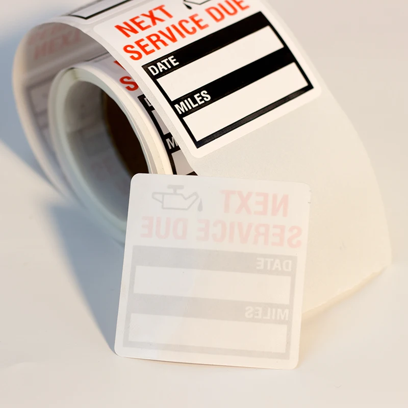 Auto Olie Onderhoud Herinnering Sticker Reparatie En Vervanging Autoruit Sticker Label Auto Sticker "Volgende Service Wijten"