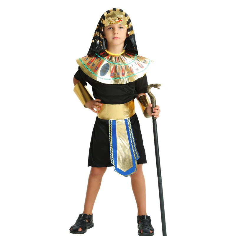 Costumes de cosplay du prince grec pour garçons, robe de paupières de Tutankhamon, césar, pharaon égyptien, roi d'Égypte, fête d'Halloween pour enfants