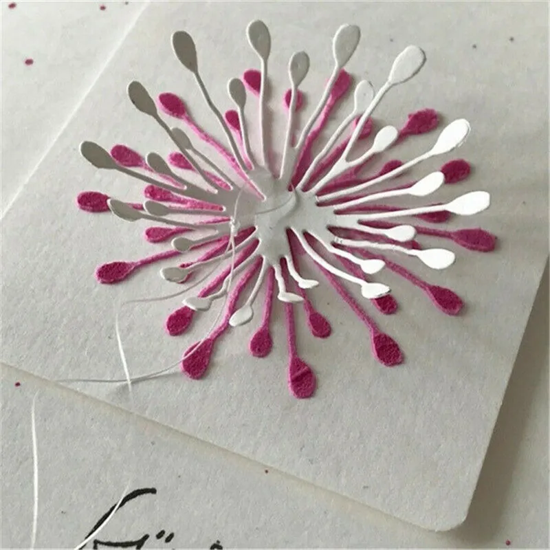 Dandelion flower metal cutting dies mold Round hole label tag Scrapbook paper craft knife mould blade punch stencils dies