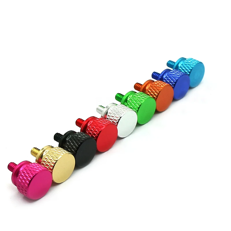 10Pcs 6 #-32 * * * * * * * 6อลูมิเนียมKnurled ThumbสกรูM3.5คอมพิวเตอร์แผงด้านข้างHard Diskสกรูมือ