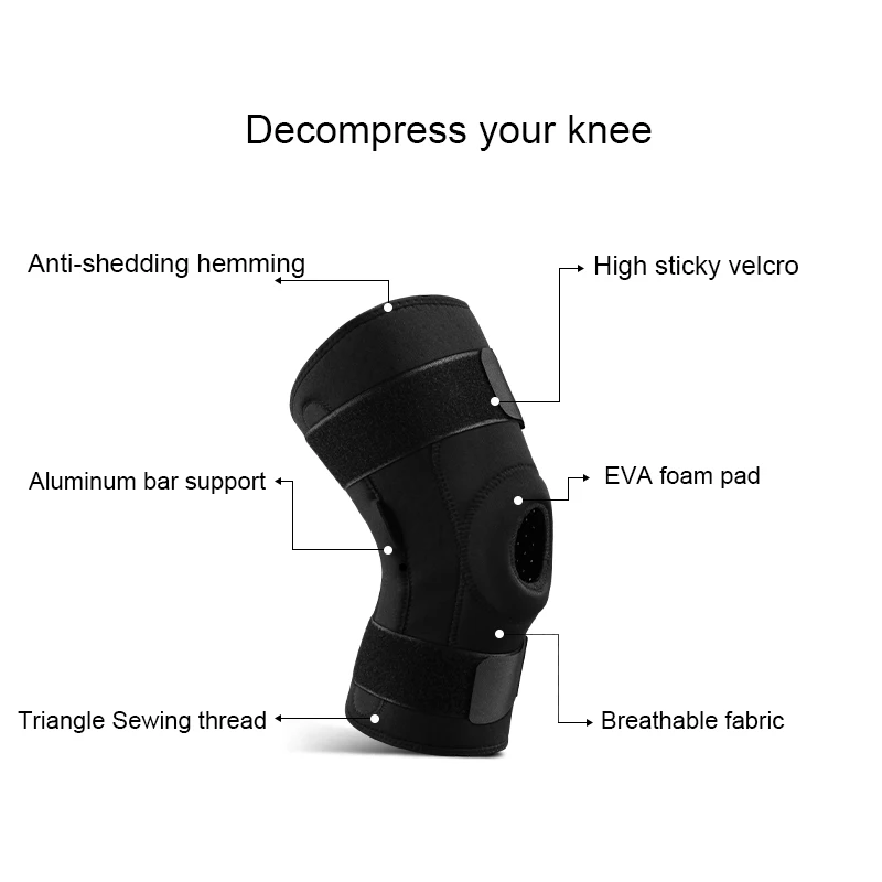 Vilico Silicone Padded Bandage Knee Pads Supports Brace Basketball Fitness Meniscus Patella Protection Kneepads Knee Sleeve