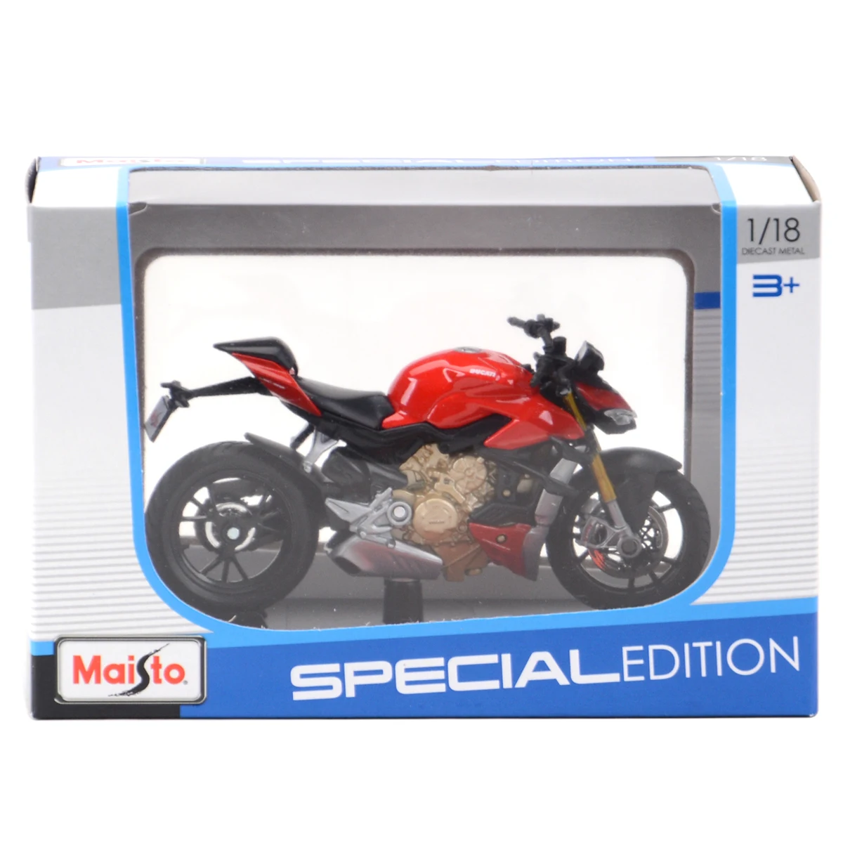 Maisto 1:18 Ducati Super Naked V4 S Static Die Cast Vehicles Collectible Hobbies Motorcycle Model Toys