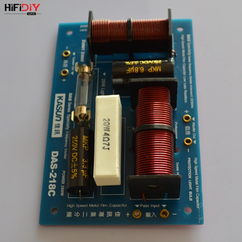 HIFIDIY LIVE DAS-218C 2 Way 2 speaker Unit (tweeter + bass )Professional Speakers audio Frequency Divider Crossover Filters