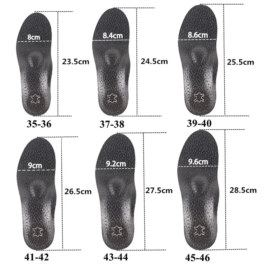 PU Black Leather orthotic insole for Flat Feet Arch Support orthopedic shoes sole Insoles for feet suitable men women O/X Leg