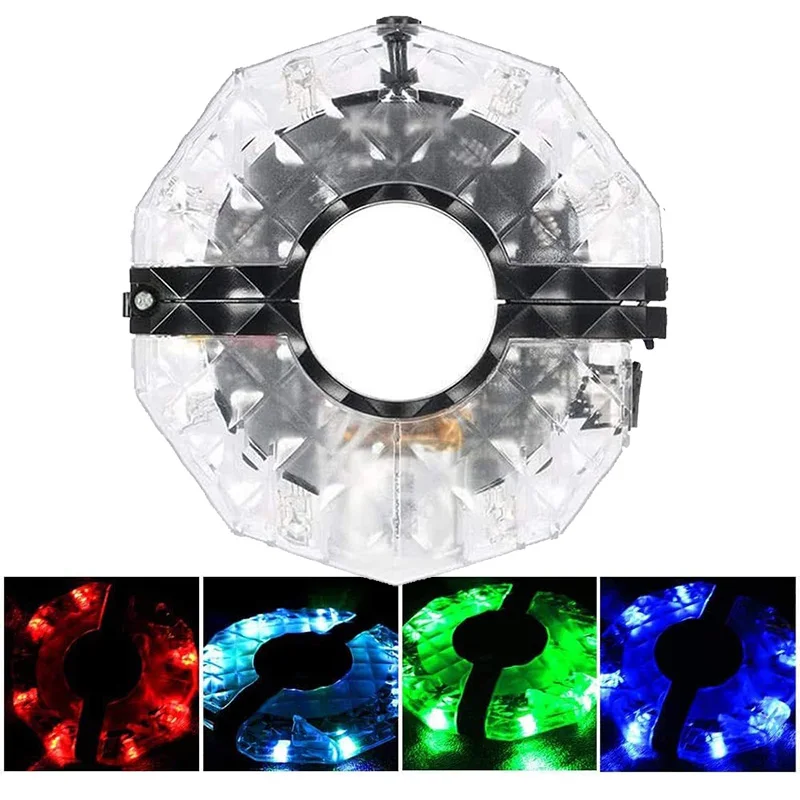 Bike Wheel Hub Lights USB Rechargeable LED Bicycle Spoke Light Waterproof RGB Colorful Light Night Cycling Safety Warning Lamp