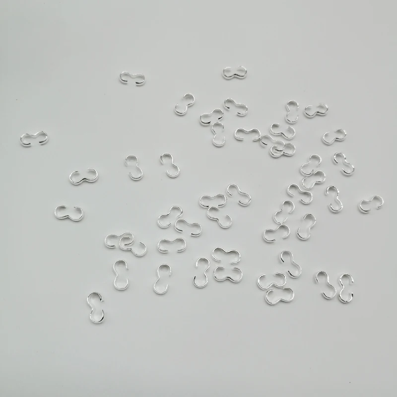 200pcs/Lot 8x4mm Buckle Connector Clasp Connectors For Jewelry Making Supplies Diy Bracelet Necklace Chains Jewelry Accessories