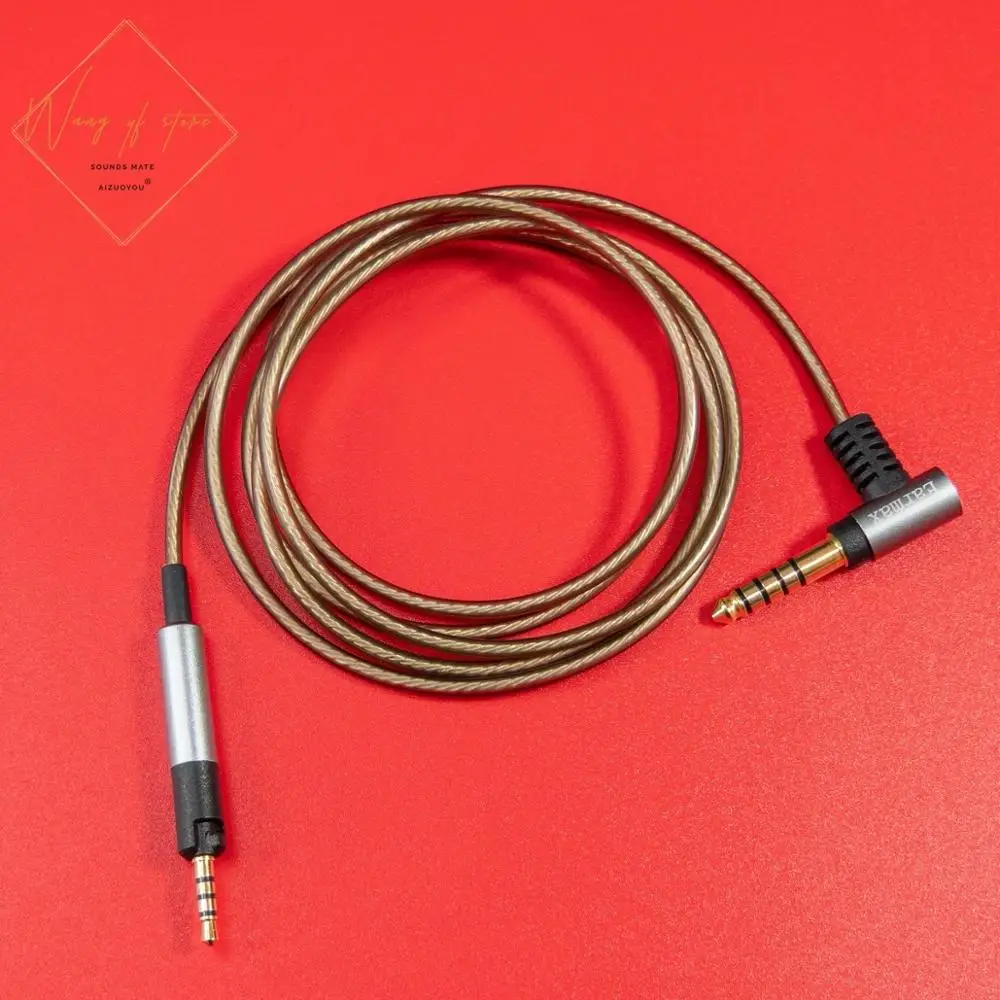 Hifi OFC Audio Cable For Audio Technica ATH M50x M40x M70x M60X DJ Headphone BALANCED 2.5mm 4.4mm Plugs Vol Remote Mic 3.5mm