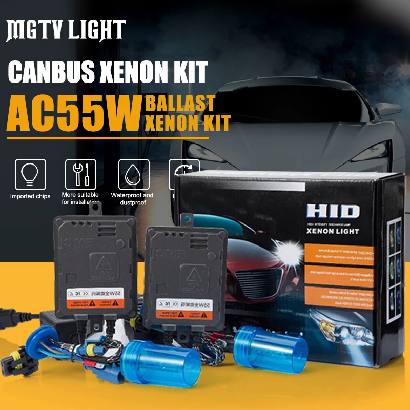 

55W Xenon HID Kit Canbus Error Canceller Quick Start H1 H4 H7 H11 9012 D2H Car Headlight Fog Light Digital AC Ballast Reactor