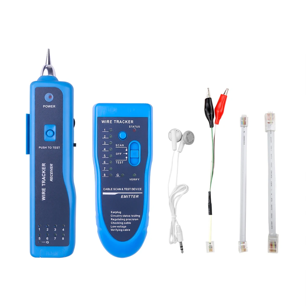 Lan Network Cable Tester Detector Tracer Toner Ethernet LAN Line-Finder Tool For RJ11 RJ45 Cat5 Cat6 Telephone Wire Tracker