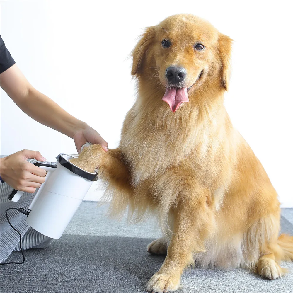 Automatic Electric Pet Foot Washer EU US Plug Feet Cleaning Cup Clean Tool Rechargeable Silicone Brush Paw Washer for Large Dogs