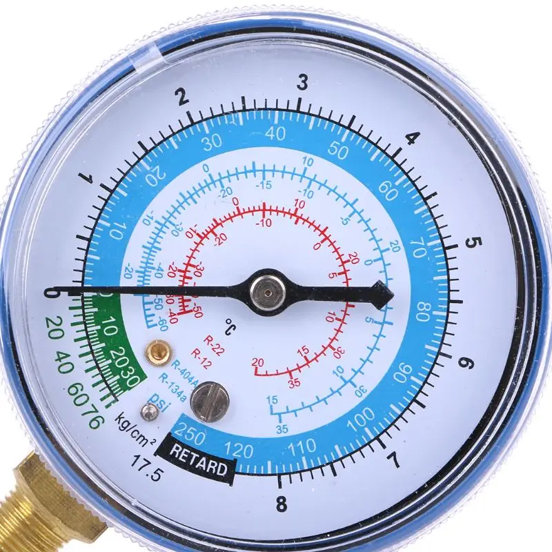 New Air Conditioner R410A R134A R22 Refrigerant Low Pressure Gauge PSI KPA Blue New Drop ship LS\'D Tool