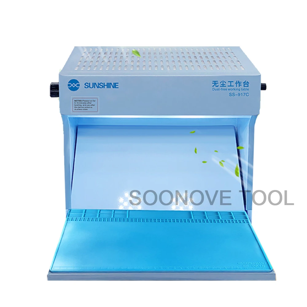 SS-917C Dust Free Working Room Anti Dust Working Bench Adjustable Wind Cleaning Room For Phone Refurbish Repair Workbench