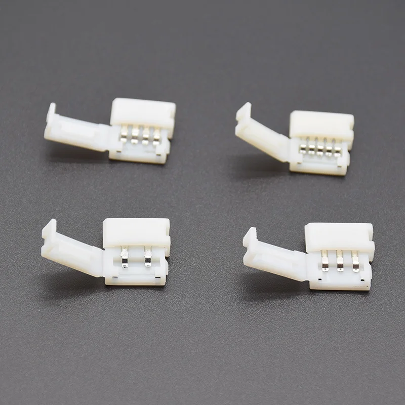 5Pcs 2pin 3pin 4pin 5Pins Gratis Solderen Geleid Connector 10Mm L Shape Corner Connector Voor Led Strip licht Rgb Rgbw Rgbww