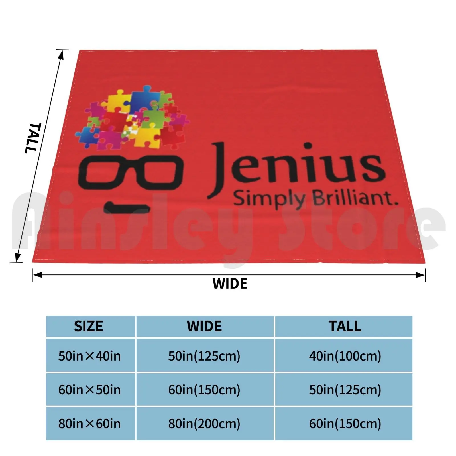 Jenius Simply Brilliant Blanket Fashion Custom Irfanistic Jenius Anime Funny Genius Sdf 1