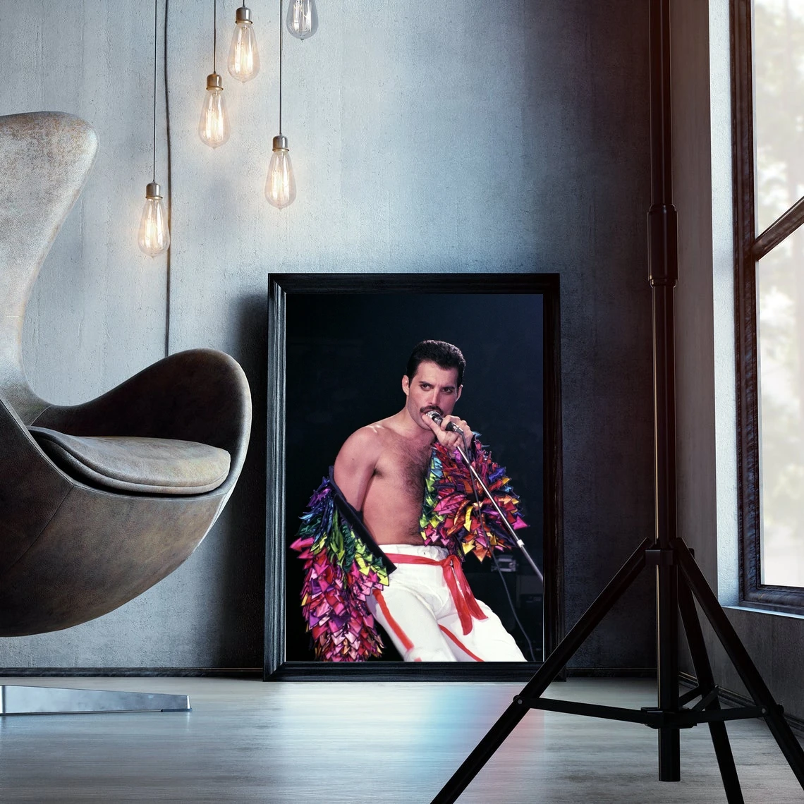 Freddie Mercury Music Album Canvas Poster Art Hip Hop Rapper Pop Music Star Home Wall Painting Decoration (No Frame)