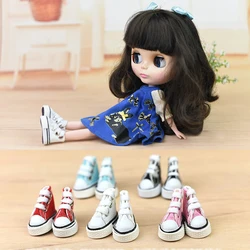 1 Pair 3.5cm Doll Shoes for Blyth Licca Azone Doll Mini Shoes for Russian Doll Sneakers Shoes for OB24 1/6 Doll Accessories