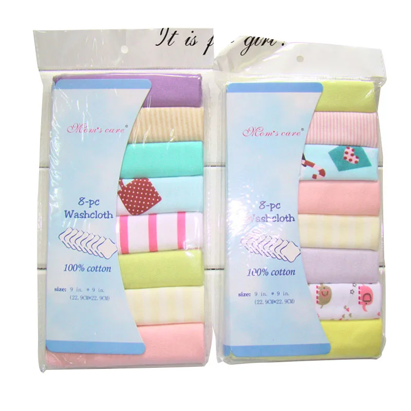 8pcs/pack 100% Cotton Newborn Baby Towels Saliva Towel Nursing Towel Baby Boys Girls Bebe Toalha Washcloth Handkerchief