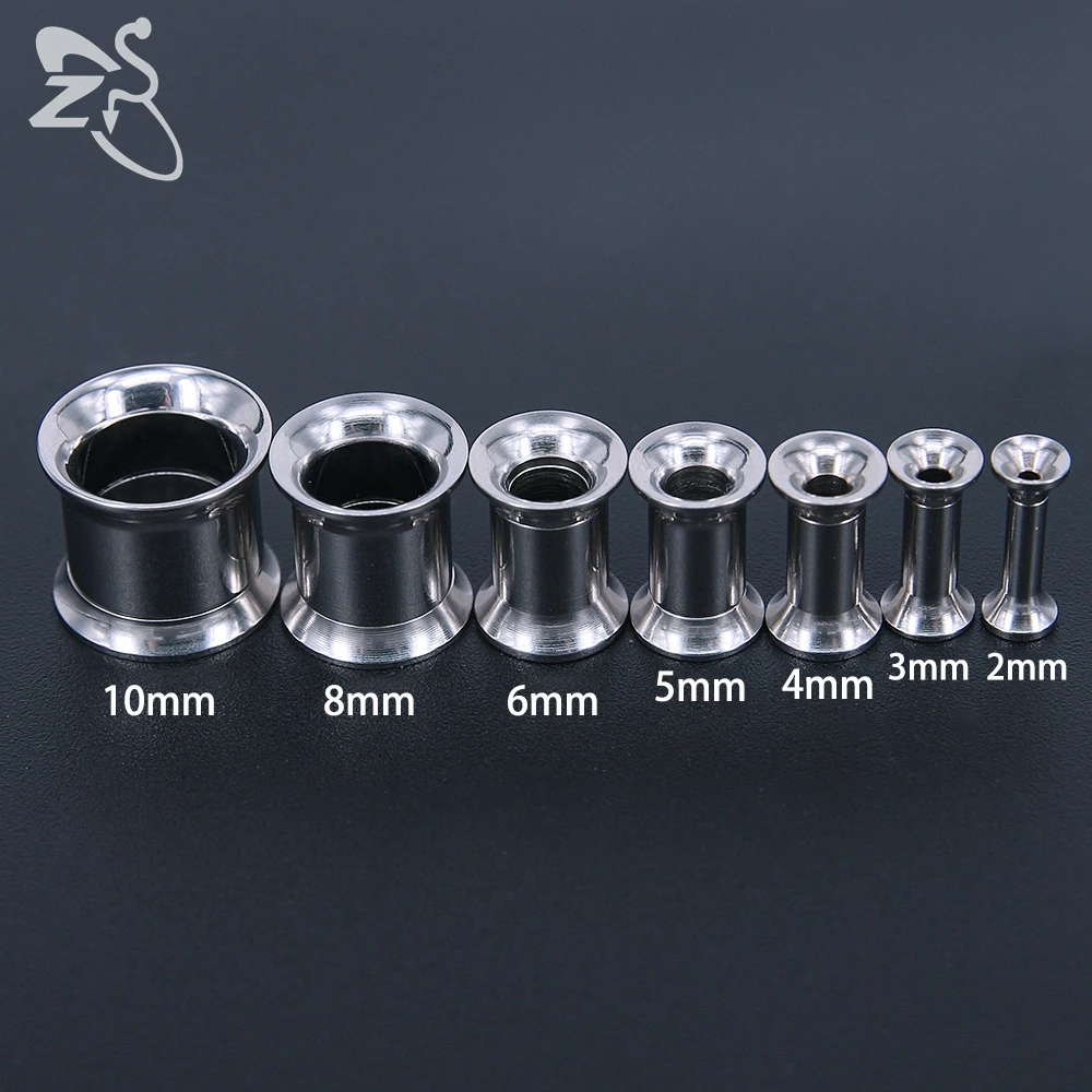 ZS 1 Pair 3 in 1 Stainless Steel Screw Ear Tunnel And Plug Men Women Double Flared Ear Taper Flesh Stretcher Expander 2MM-18MM