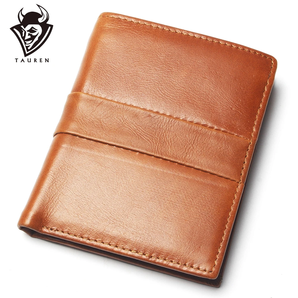 

Men Fashion Middle Stitching Style Real Leather Wallet Thin Slim Card Holder Men's Bifold Purse