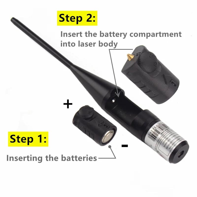 Laser Boresighter .177 .22 to 12GA Red Green Laser Collimator Universal Laser Bore Sight with 30 Adaptes and Battery