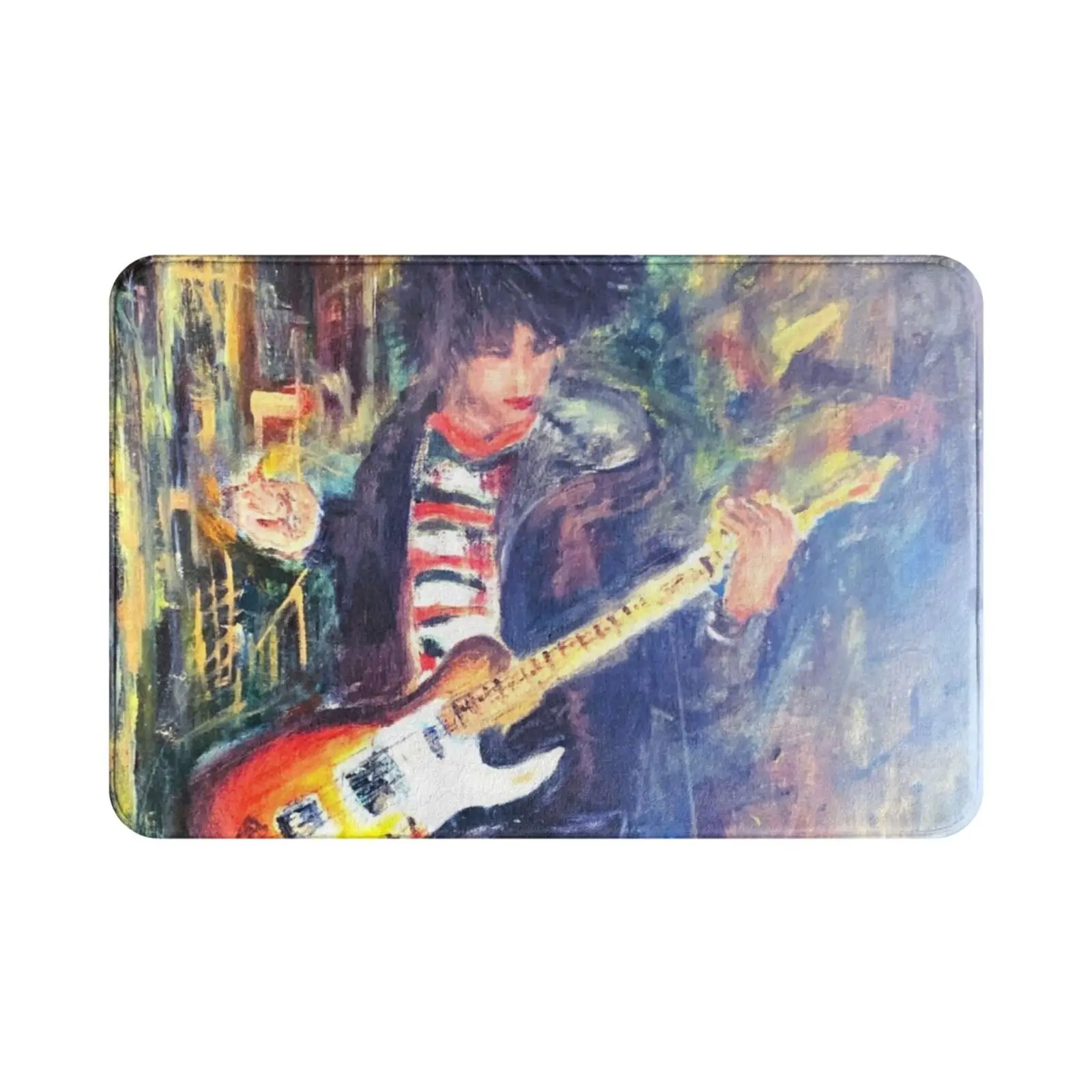 Rock The Casbah Carpet Mat Rug Cushion Soft Non-Slip Guitar N Roll Radiohead Jimmy Page Classic Acrylic Music Telecaster