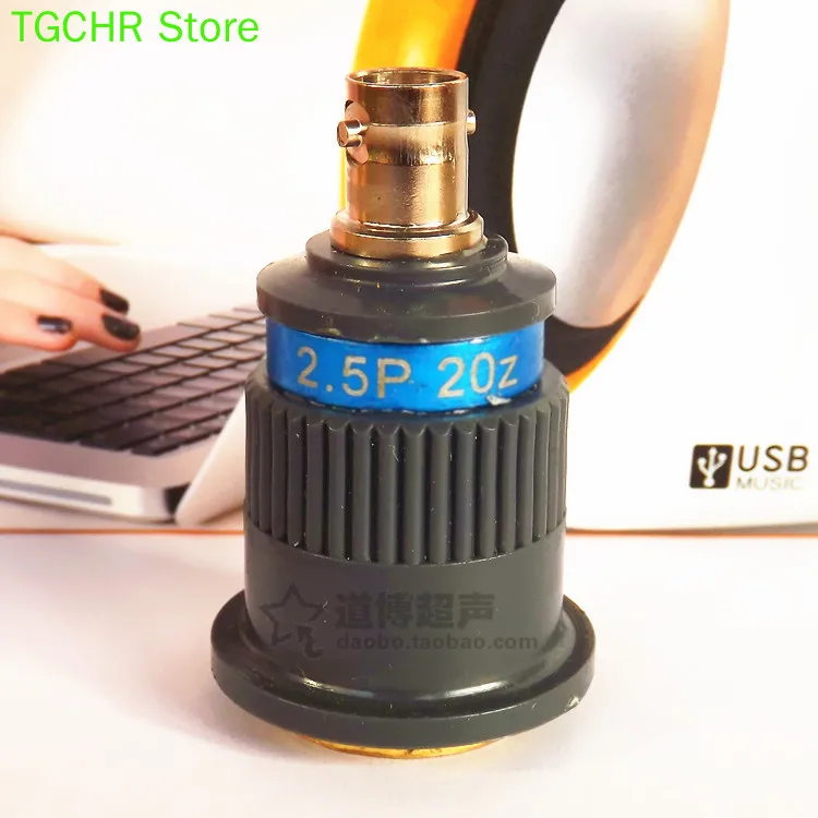 Transdutor longitudinal da onda da detecção da baixa frequência da ponta de prova reta 0.5p d20 0.5mhz30 500khz do detector ultrassônico da falha
