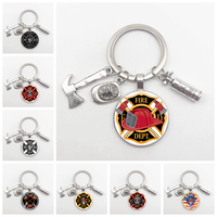 New Fire Extinguisher Fire Cap Keychain Fire Station Fire Hero Charm Keychain Commemorative Gift