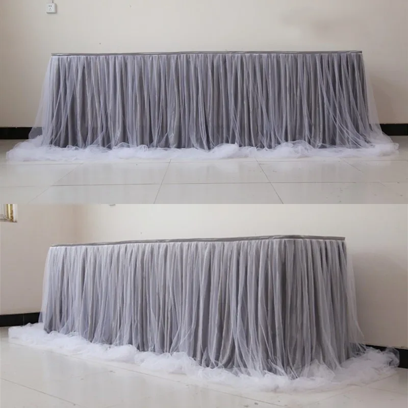 Tulle Tutu Table Skirt for Party Wedding Home Decoration Birthday Party / Baby Shower Table Skirt