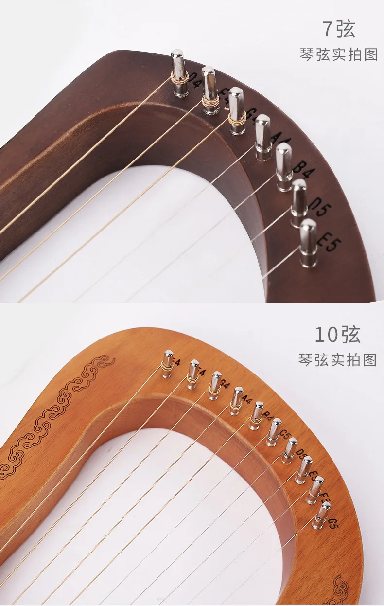 7/10/16/19/21-String Lyre String set Lyre Harp Strings Accessories Musical Instrument String Green Instrument Laiya piano