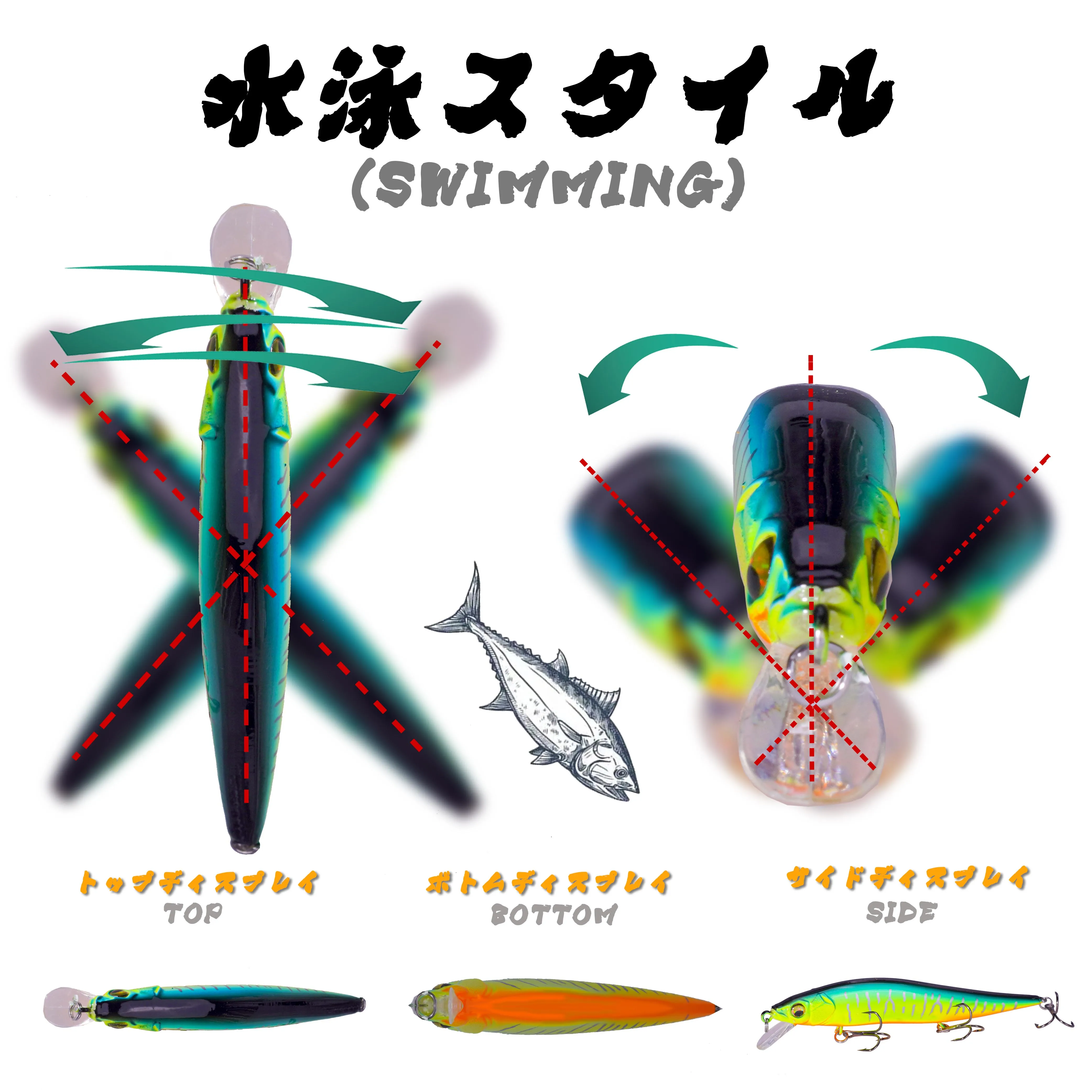 Wobbler Minnow 98mm 10g – Señuelo flotante media agua 0,5-1m - imagen 3