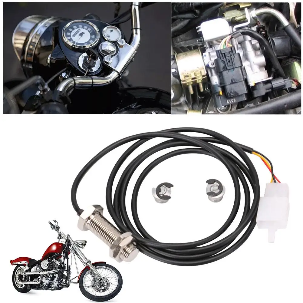 Motorcycle Odometer Sensor Cable Scooter Durable Digital Speedometer Magnetic Sensor Replacement Kit With 2 Magnets