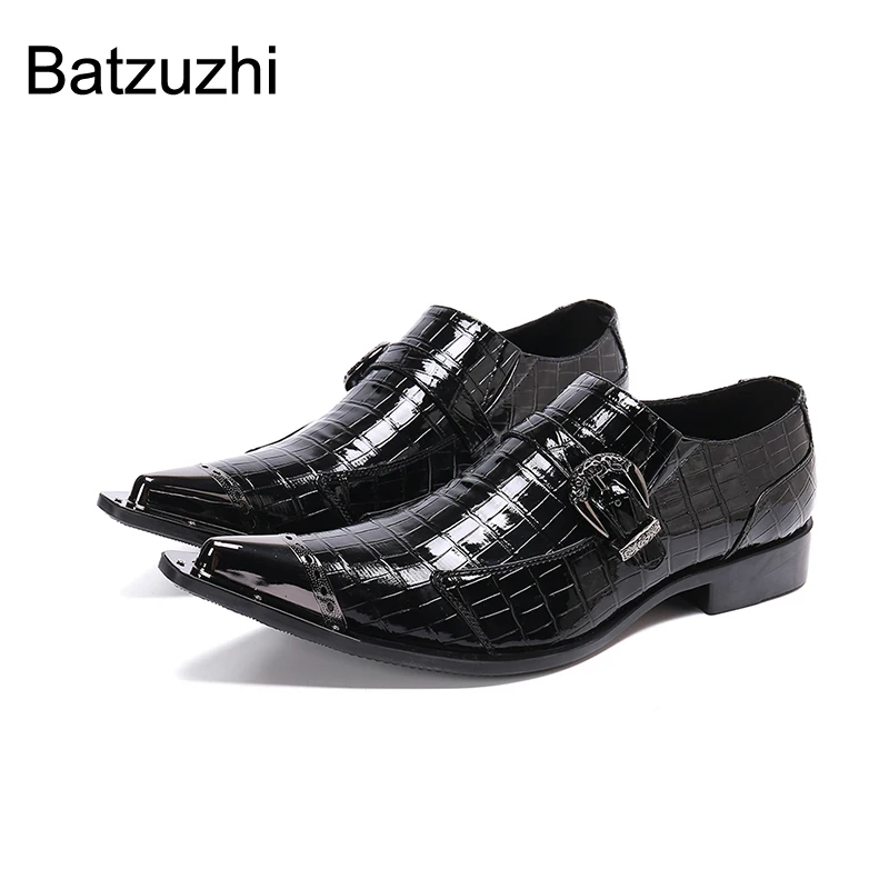 Batzuzhi Italian Type Luxury Men's Shoes Pointed Toe Black Genuine Leather Dress Shoes Men Formal Business Zapatos Hombre