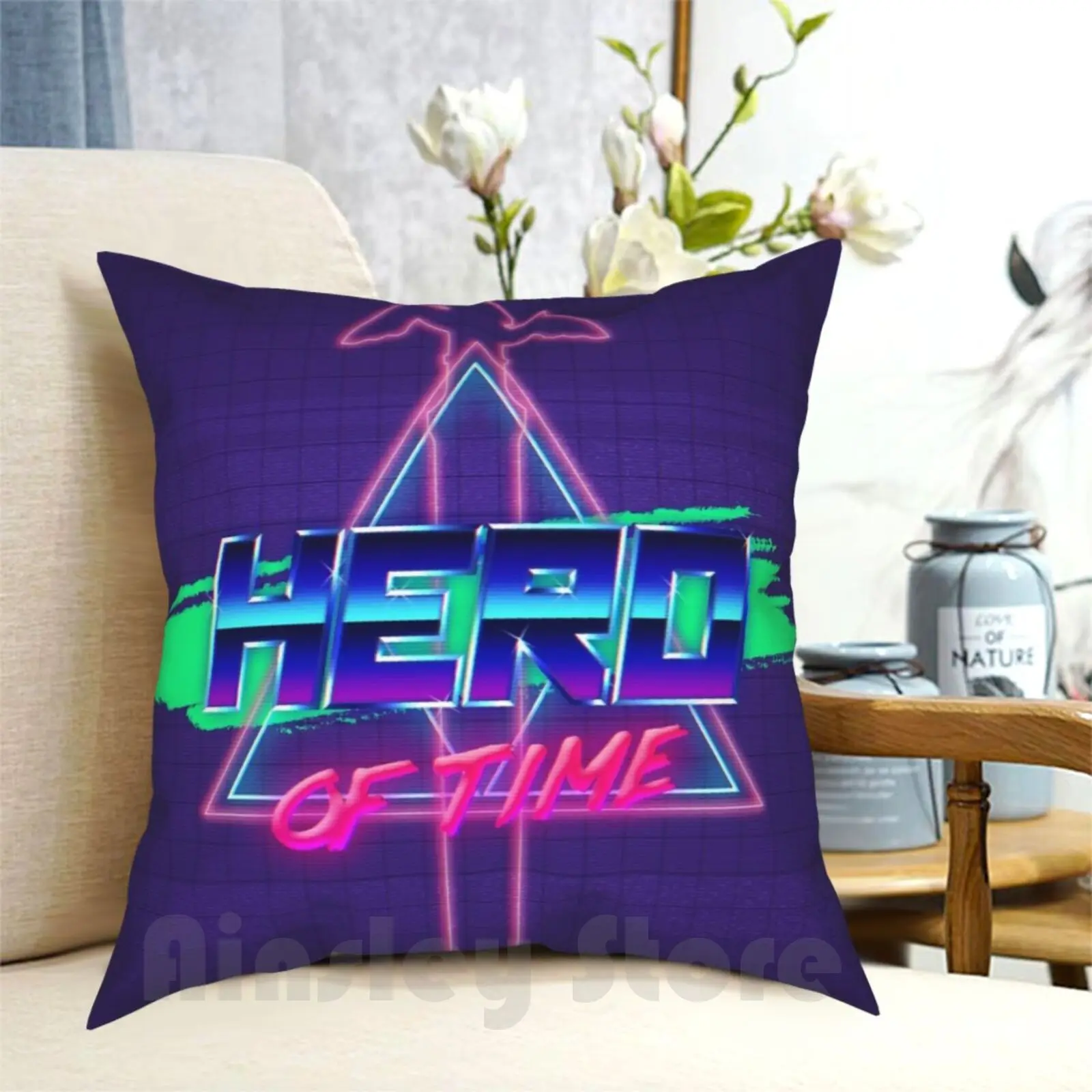 Tri Wave Pillow Case Printed Home Soft DIY Pillow cover The Legend Of Ocarina Of Time 80S New Wave Retro Retrowave Legend