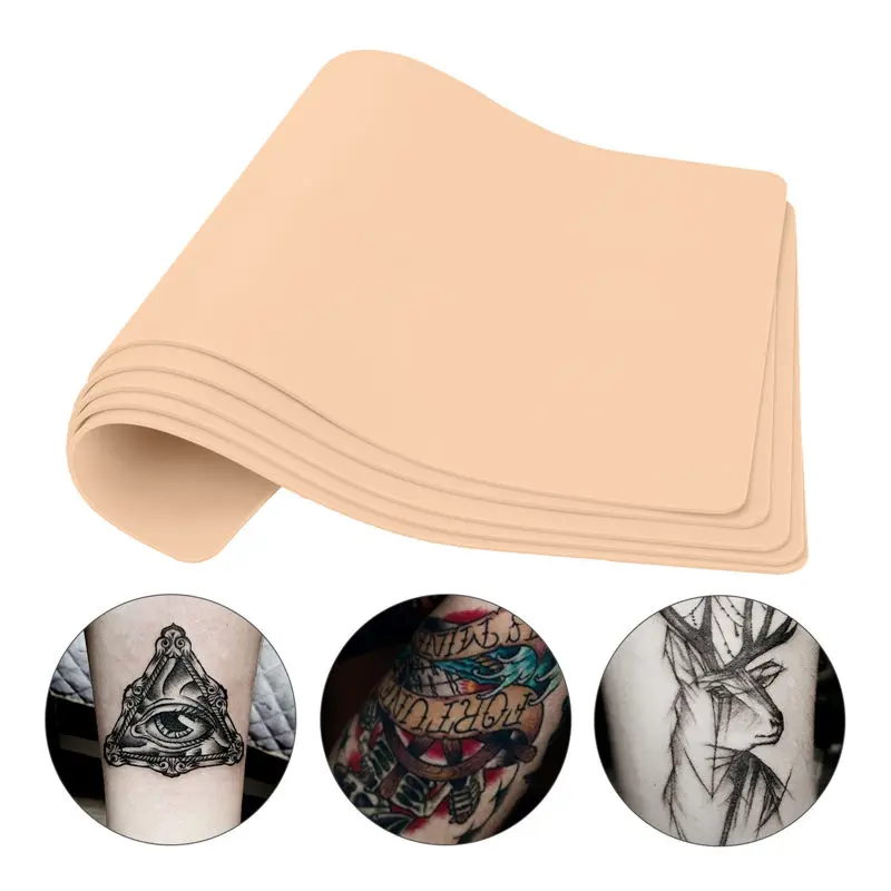 JimKing 1/3/5pcs Silicone Blank Tattoo Practice Skin Permanent Tattoo Beginner Skin Practice Microblading Tattoo Accessories