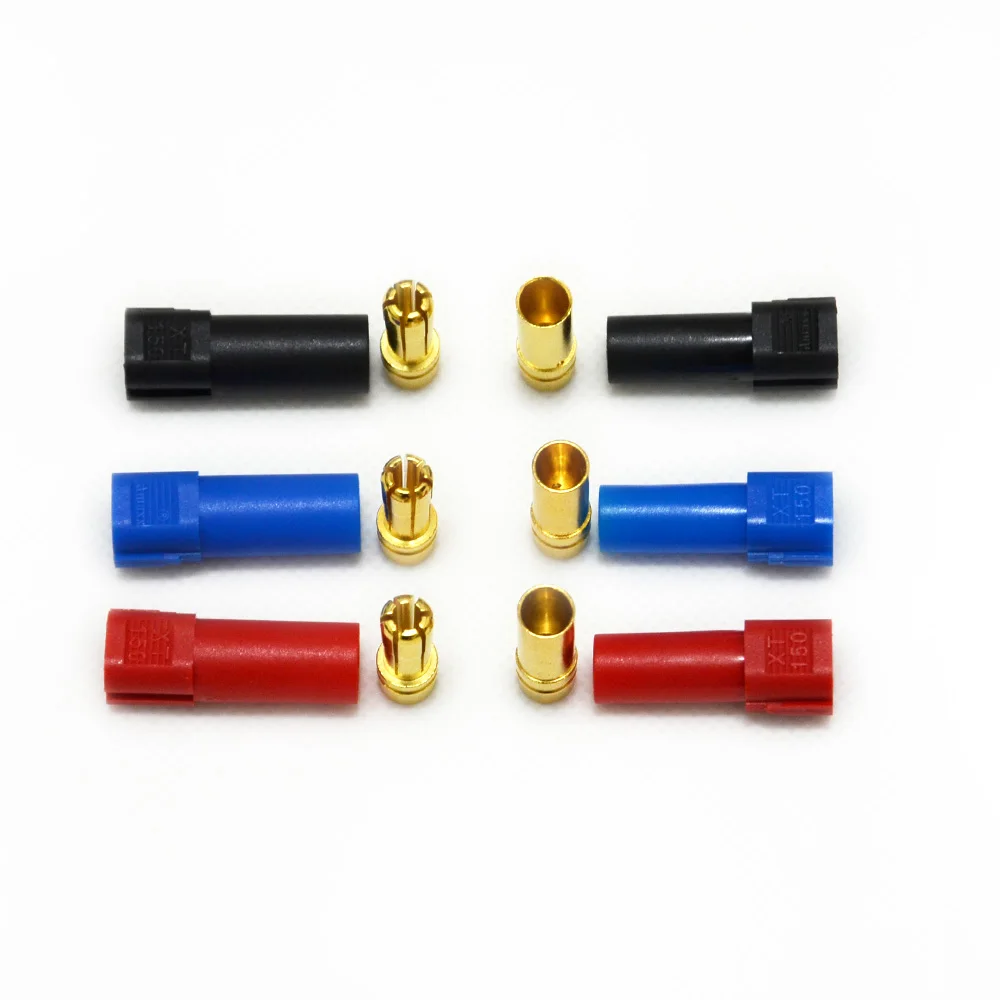 1Pairs Amass  XT150 Plug Male and Female 6mm golden Plated Bullet Connector for RC ESC Battery