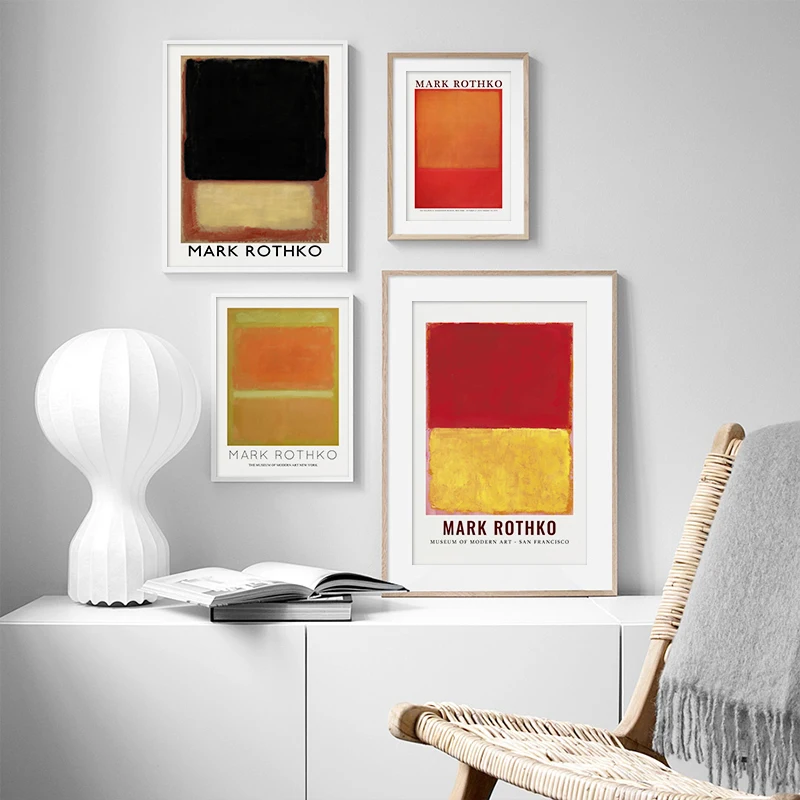 Famous MARK ROTHKO Abstract Wall Art Multicolour Canvas Painting Picture Posters and Prints Home Decor For Living Room Gallery