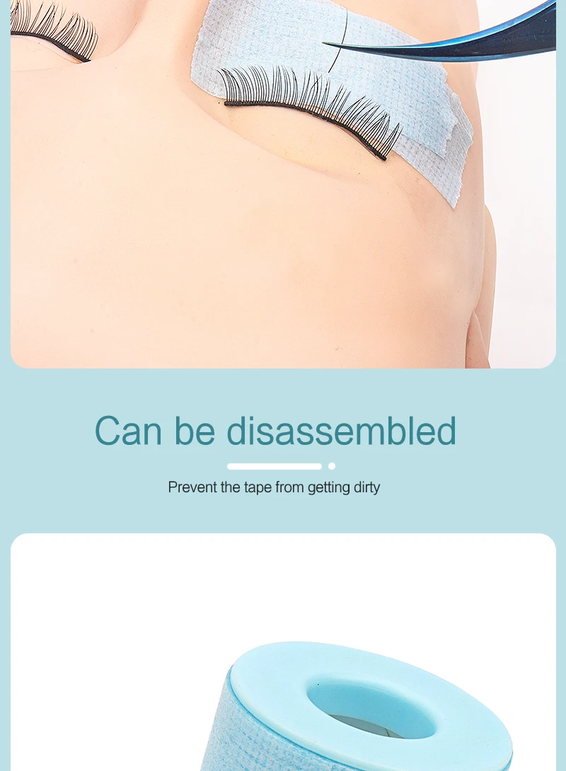 2 stücke Wimpern verlängerung sband Papier Augenklappe Aufkleber Augen polster blau Mikro poren band Zilien Klebeband für Verlängerung Wimpern liefert – Detail 7