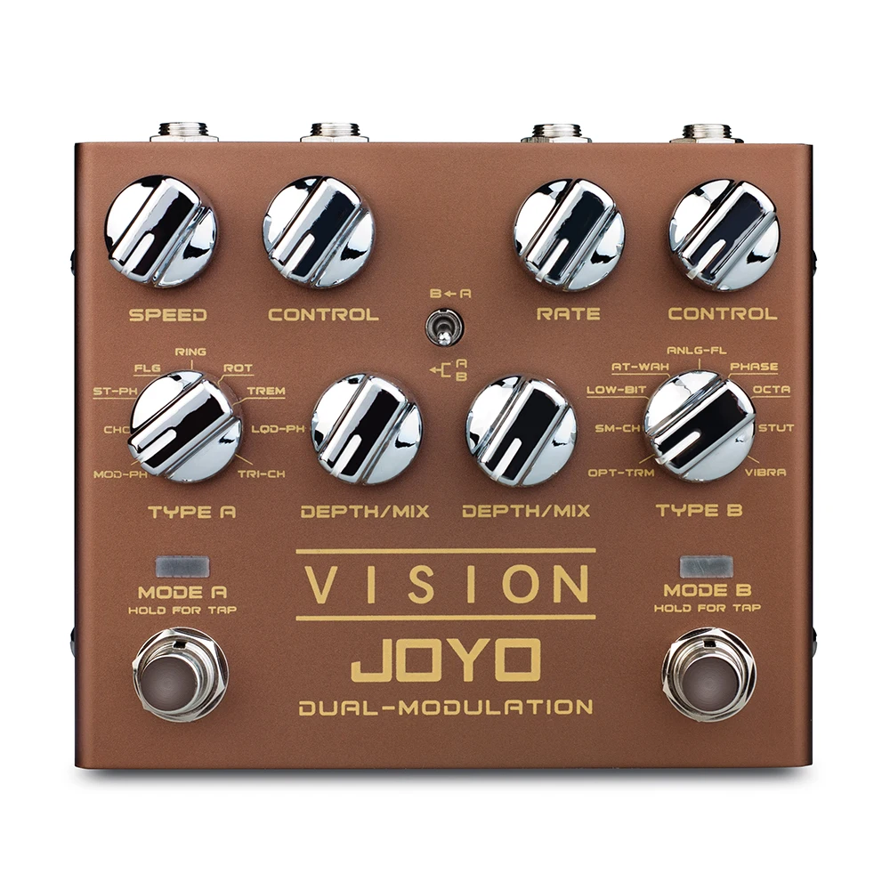 JOYO VISION Electric Guitar Effect Pedal Processor Dual Channel Modulation Digital Pedal Effects Stereo Musical Instruments