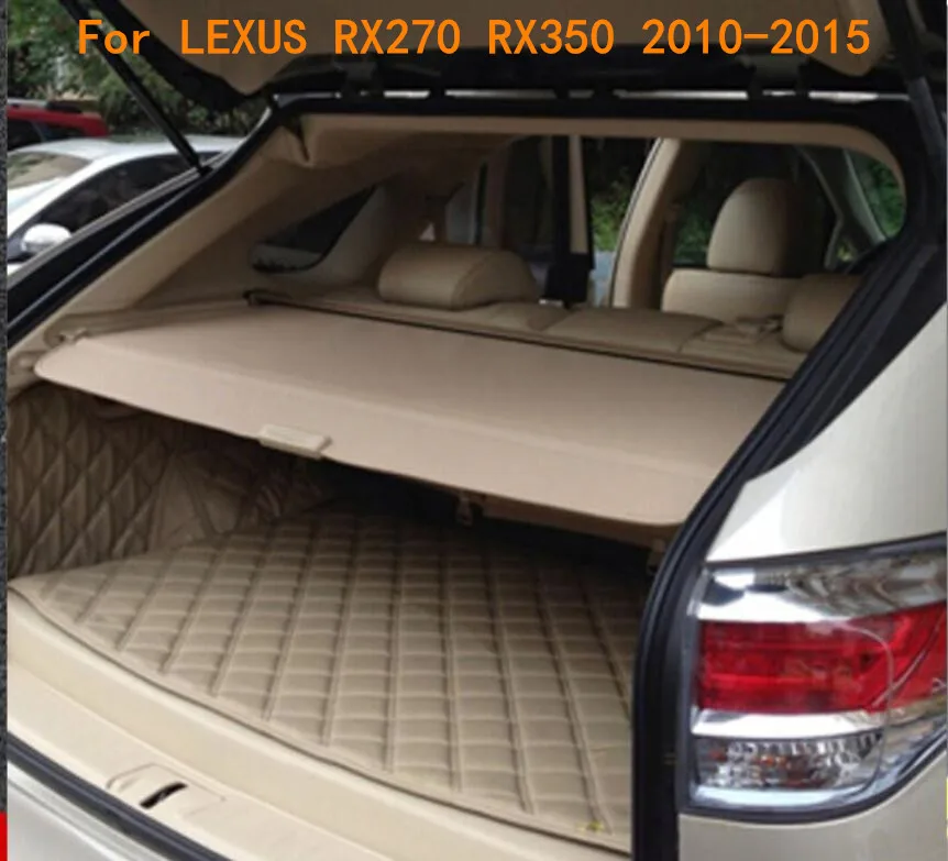 Car Rear Trunk Security Shield Cargo Cover Fits For LEXUS RX270 RX350 2010 2011 2012 2013 2014 2015( black, beige)