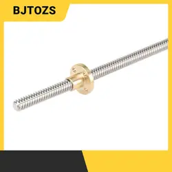 1pcs T8 Lead Screw Brass Nut 304 Stainless Steel Trapezoidal Rod 3d Printer Linear Guides Stepper Motor